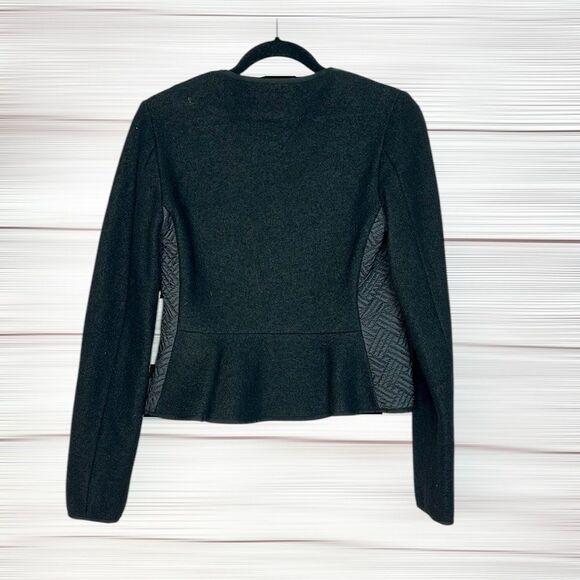 NWOT PINKO Black Short Jacket Quilted Front Full Zip size US 8 - Picture 8 of 14